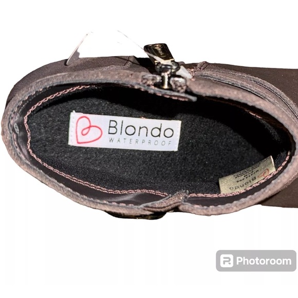 BLONDO Stacy Waterproof Ankle Boot 8.5 M Brown Suede Double Buckle B7314-205 NIB - Picture 5 of 12